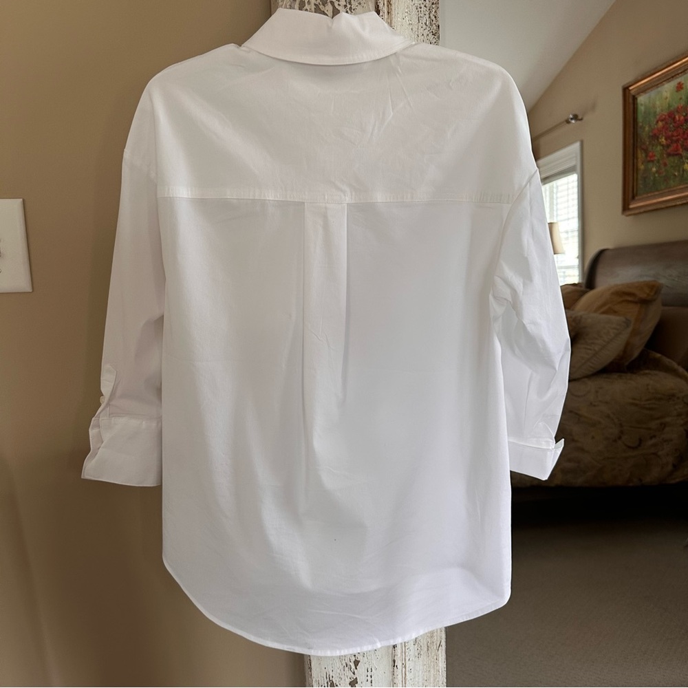 Philosophy White Collared Button Down - image 3